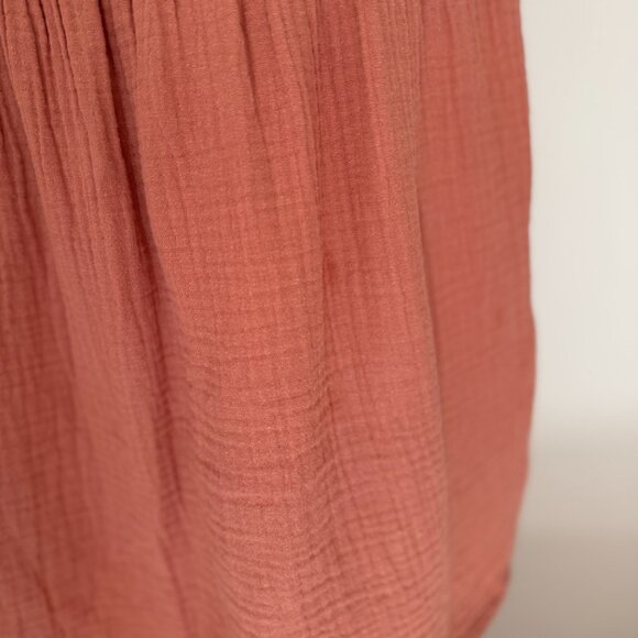 HM 100% COTTON GAUZE DRESS ROSE ORANGE 9-10 FLOWY ORGANIC CLASSIC DRIES FAST - Picture 14 of 15